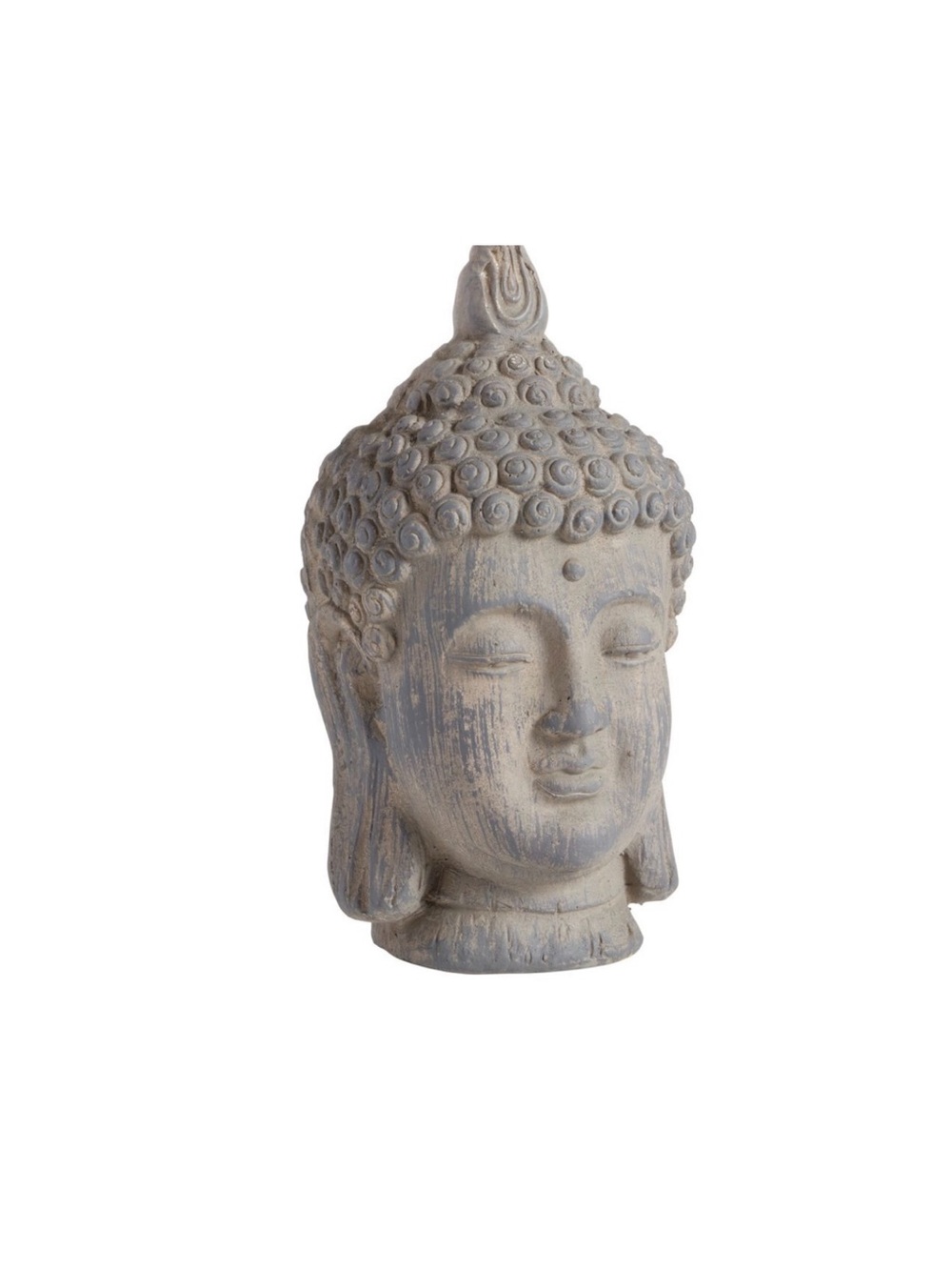 Cost Plus World Market Gray Ceramic Buddha Head Accent Statue - Picture 2 of 2